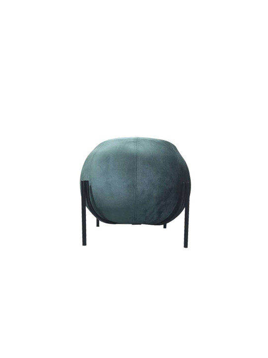 Grand pouf design Wilem en velours vert émeraude