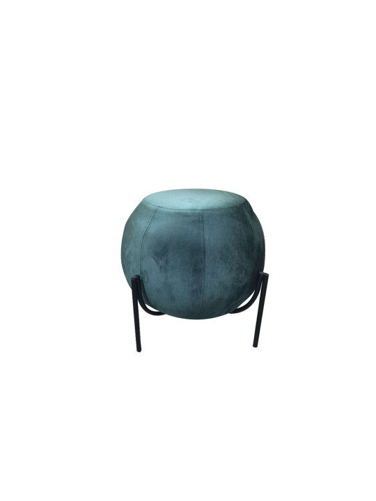 Grand pouf design Wilem en velours vert émeraude