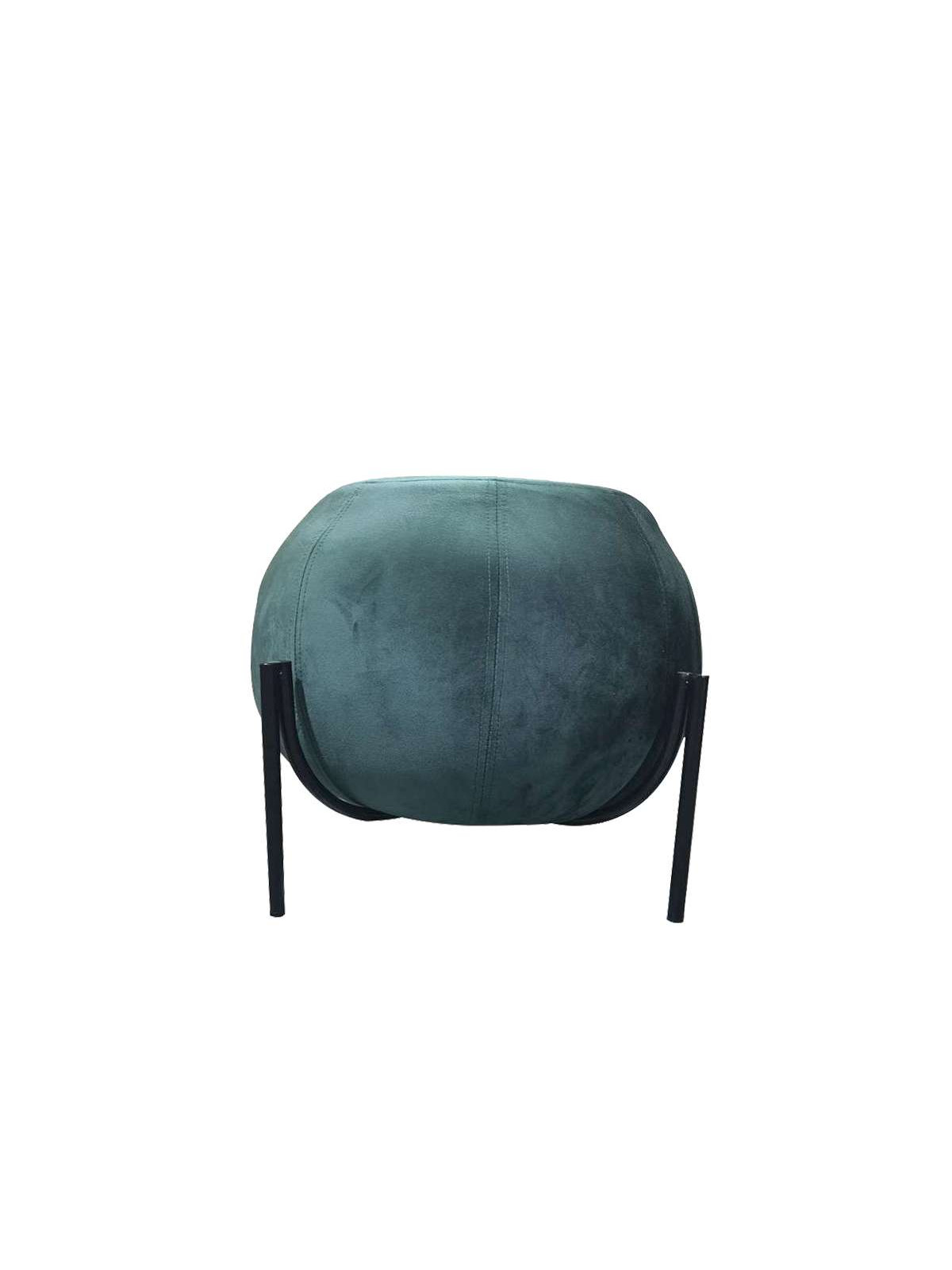 Grand pouf design Wilem en velours vert émeraude