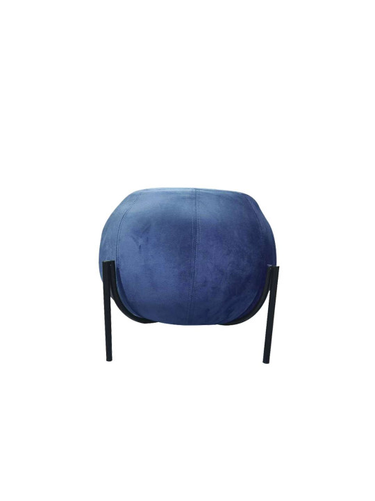 Grand pouf désign Wilem en velours bleu