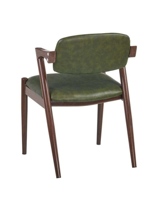 Lot de deux Chaises simili cuir vert Ixia