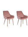 Lot de deux Chaises Valence Rose