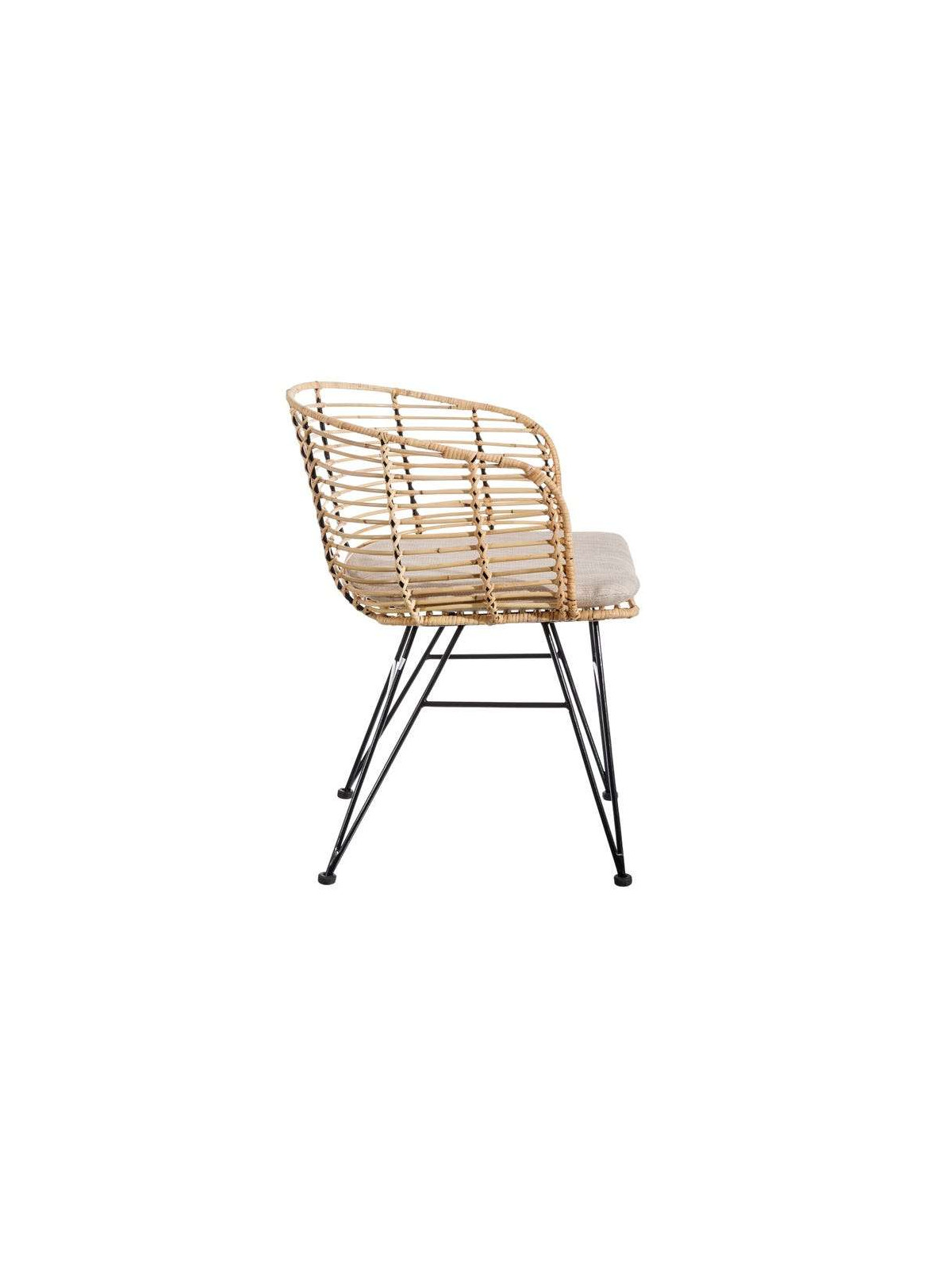 Chaise design en rotin naturel