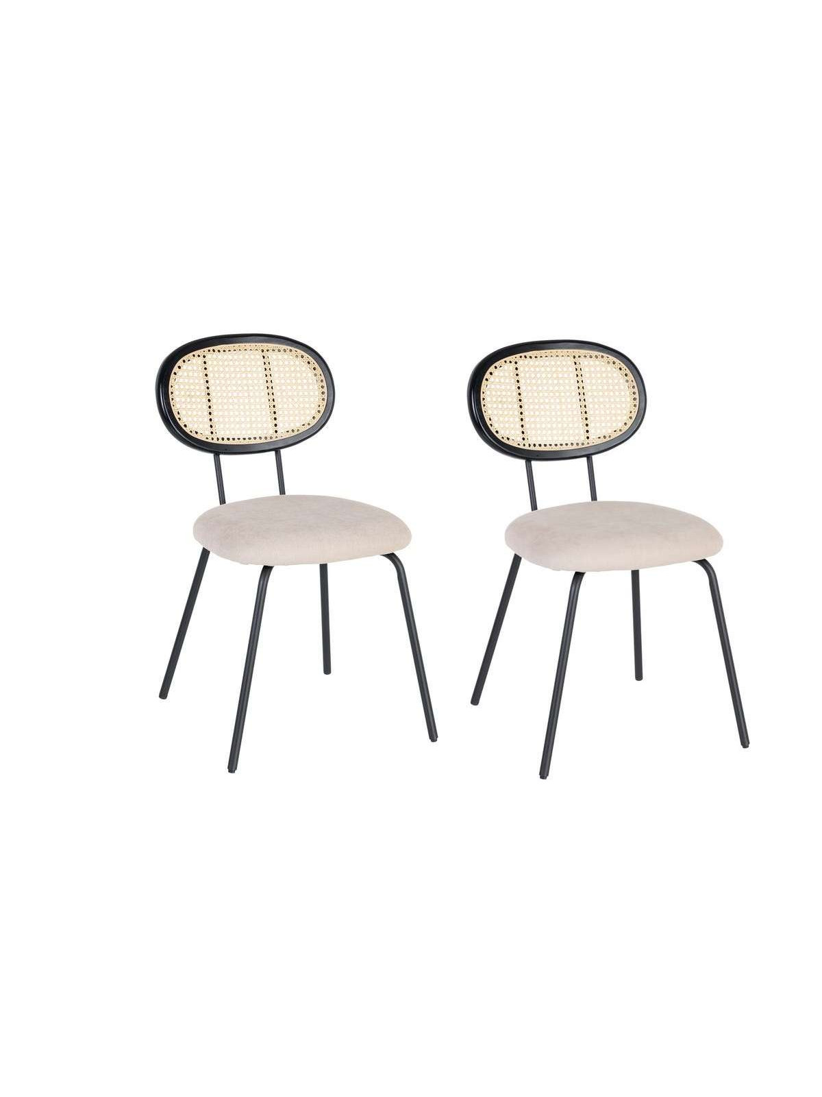 Lot de deux Chaises cannage