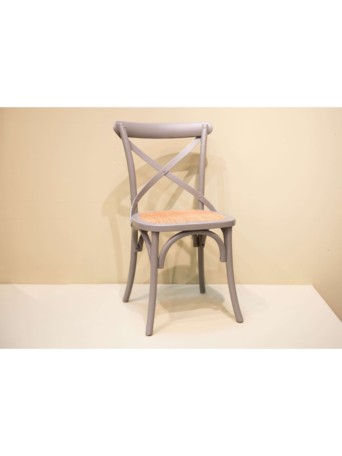 Chaise croisillons grise Amadeus