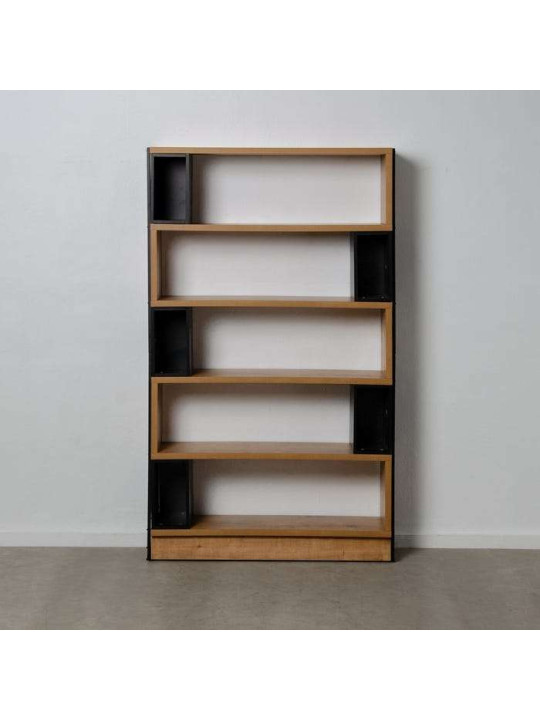 Bibliothèque noir et bois naturel Bibliothèque noir et bois naturel