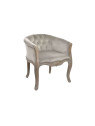 Duo de fauteuils cabriolet capitonné velours gris Duo de fauteuils cabriolet capitonné velours gris
