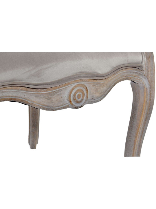 Duo de fauteuils cabriolet capitonné velours gris Duo de fauteuils cabriolet capitonné velours gris