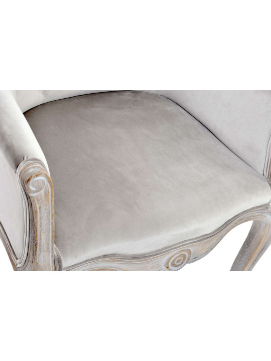 Duo de fauteuils cabriolet capitonné velours gris Duo de fauteuils cabriolet capitonné velours gris