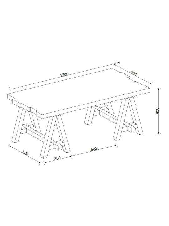 Table basse bois  d'orme recyclé Amadeus