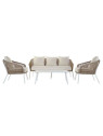Set de 4 canapés Aluminium beige Set de 4 canapés Aluminium beige