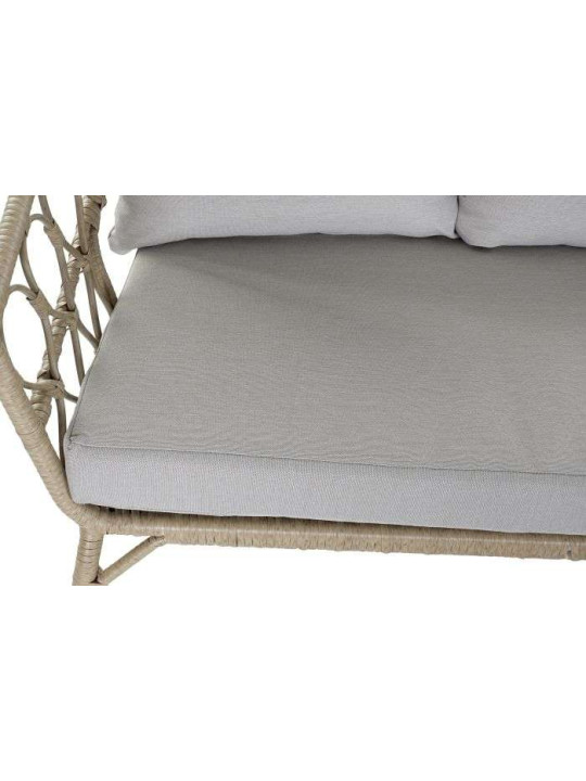 Set de 4 canapés rotin synthétique gris clair Set de 4 canapés rotin synthétique gris clair