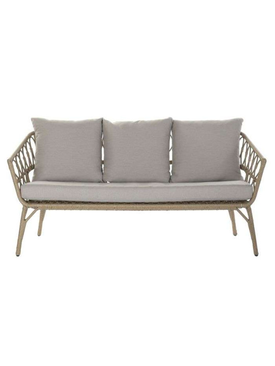Set de 4 canapés rotin synthétique gris clair Set de 4 canapés rotin synthétique gris clair