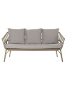 Set de 4 canapés rotin synthétique gris clair Set de 4 canapés rotin synthétique gris clair