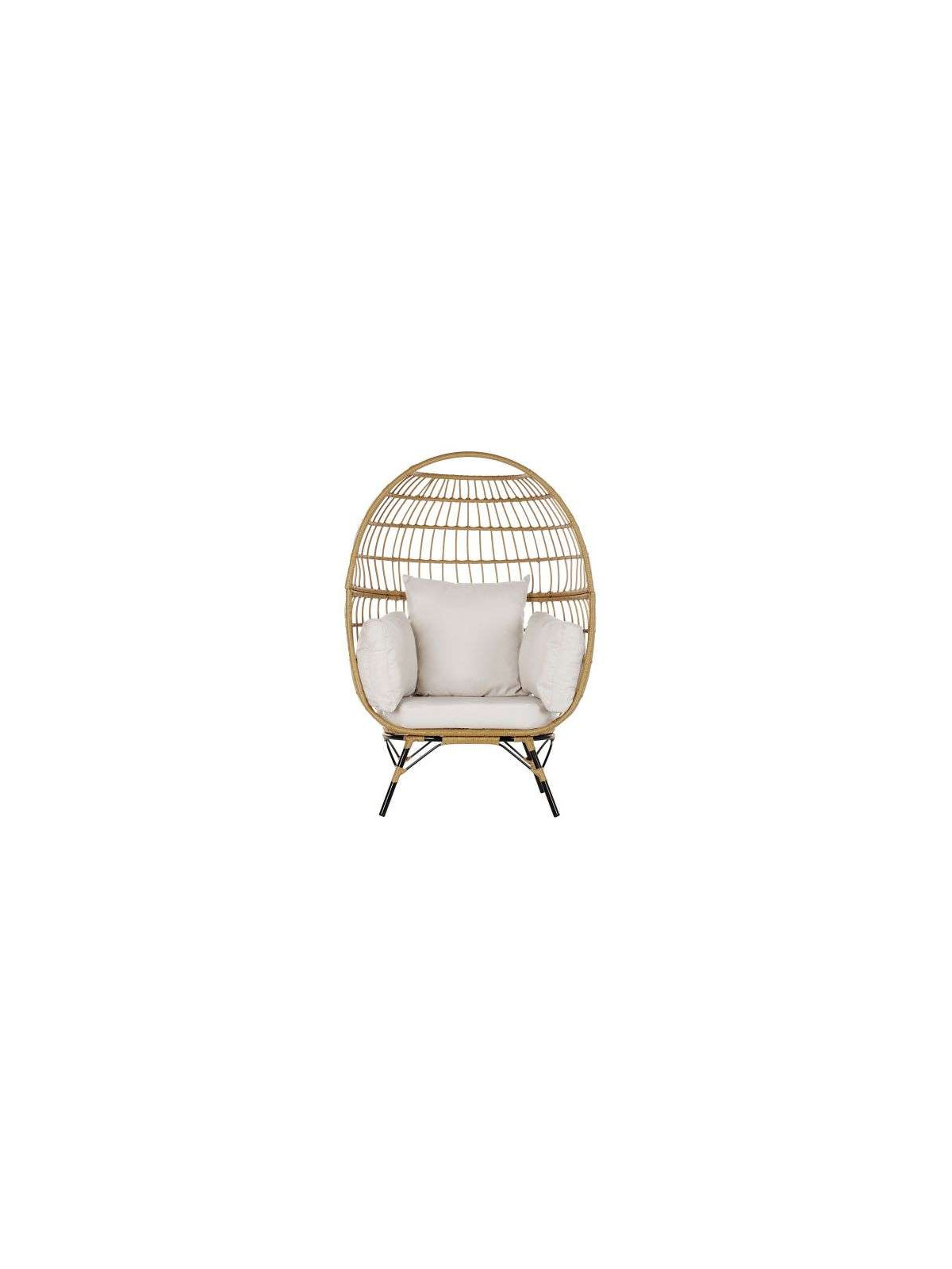 Fauteuil oeuf en rotin synthétique