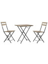 Ensemble de tables et chaises en bois de pin