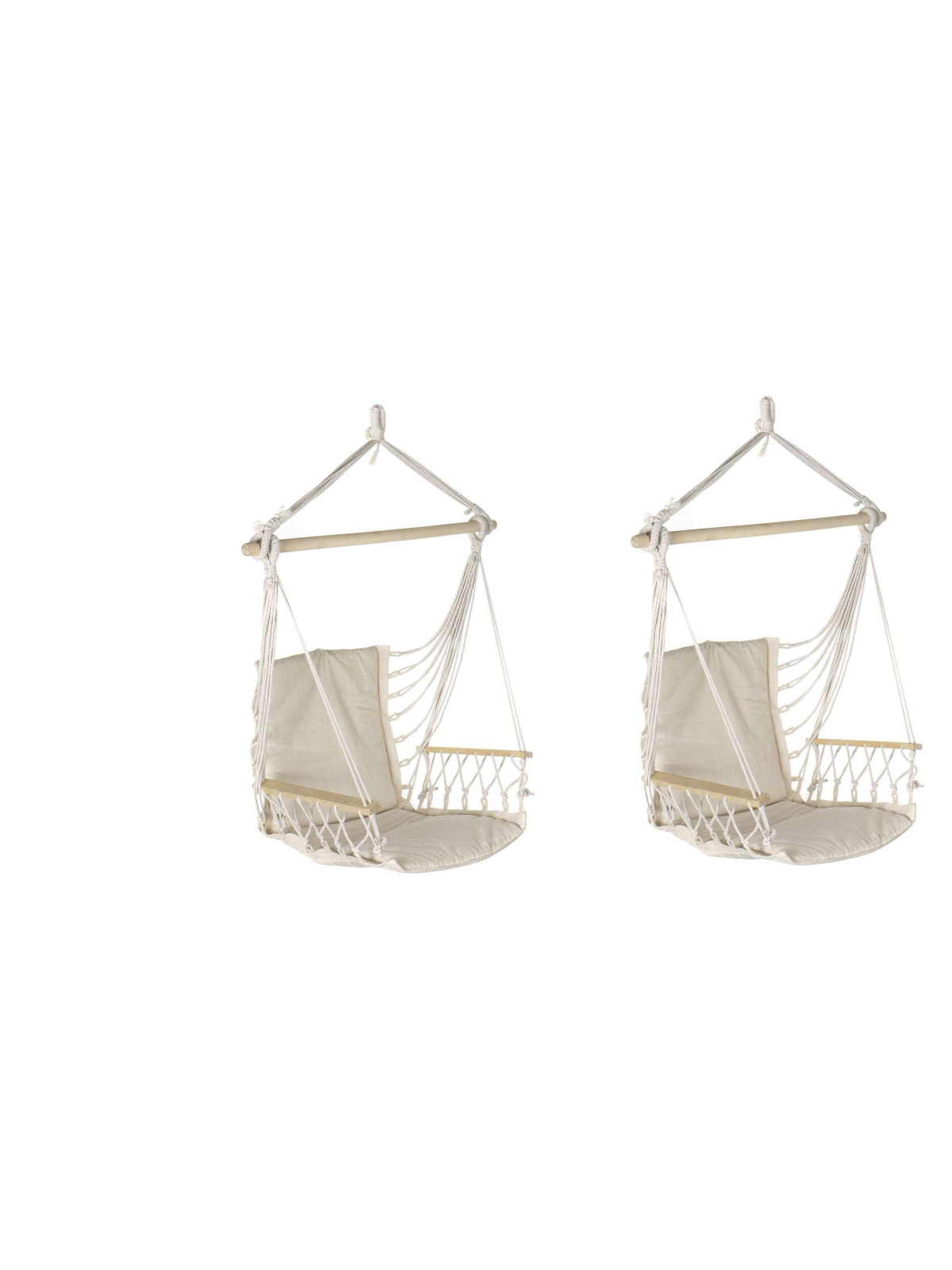 Lot de deux fauteuils balançoire blanc