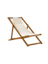 Chaise longue en bois d'acacia Chaise longue en bois d'acacia