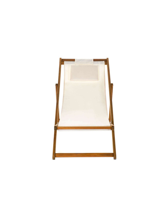 Chaise longue en bois d'acacia Chaise longue en bois d'acacia