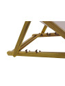 Chaise longue en bois d'acacia beige Chaise longue en bois d'acacia beige