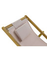 Chaise longue en bois d'acacia beige Chaise longue en bois d'acacia beige