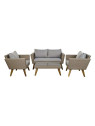 Set de 4 canapés rotin synthétique gris Murcie Set de 4 canapés rotin synthétique gris Murcie