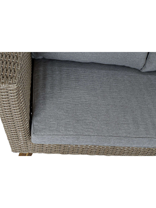 Set de 4 canapés rotin synthétique gris Murcie Set de 4 canapés rotin synthétique gris Murcie