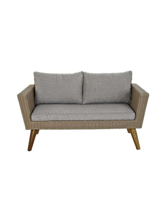 Set de 4 canapés rotin synthétique gris Murcie Set de 4 canapés rotin synthétique gris Murcie