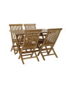 Ensemble de 5 tables et chaises en bois de teck Ensemble de 5 tables et chaises en bois de teck