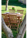 Ensemble de 5 tables et chaises en bois de teck Ensemble de 5 tables et chaises en bois de teck