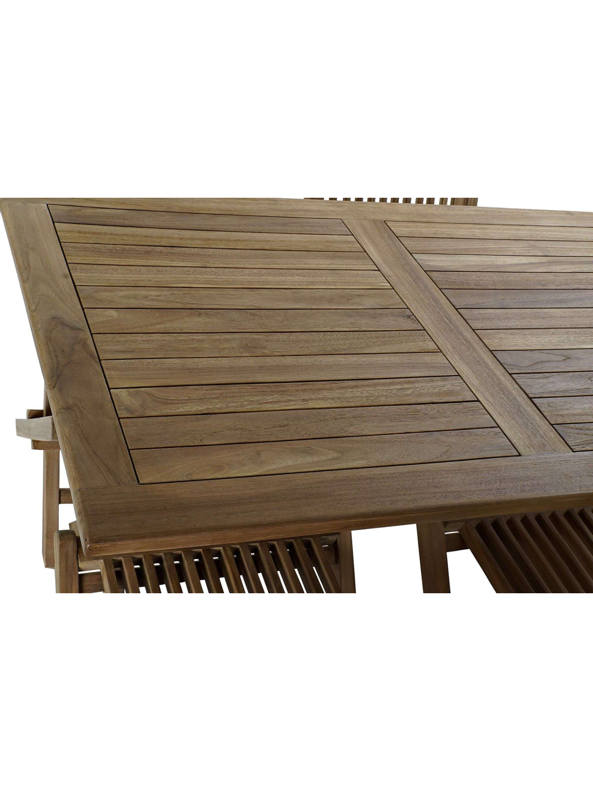 Ensemble de 5 tables et chaises en bois de teck