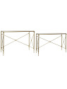 Set de deux consoles design or