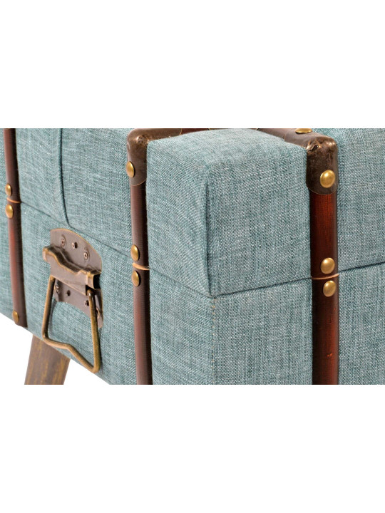 Banquette coffre turquoise Banquette coffre turquoise
