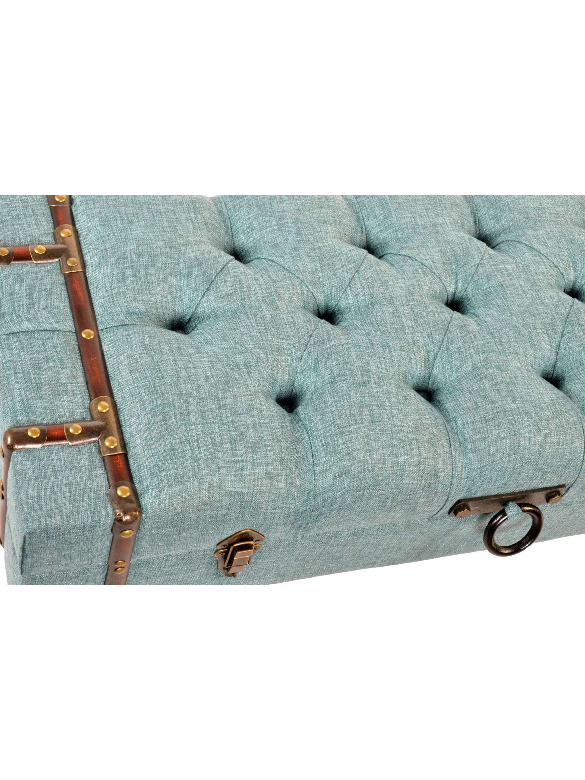 Banquette coffre turquoise