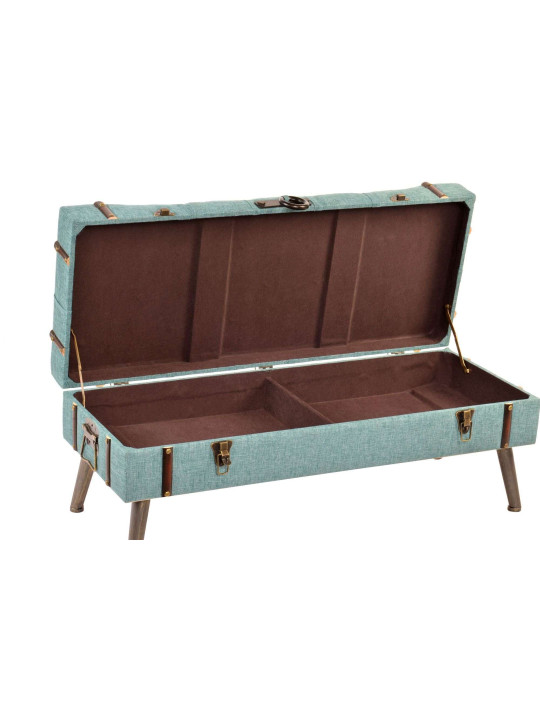 Banquette coffre turquoise Banquette coffre turquoise