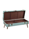 Banquette coffre turquoise Banquette coffre turquoise