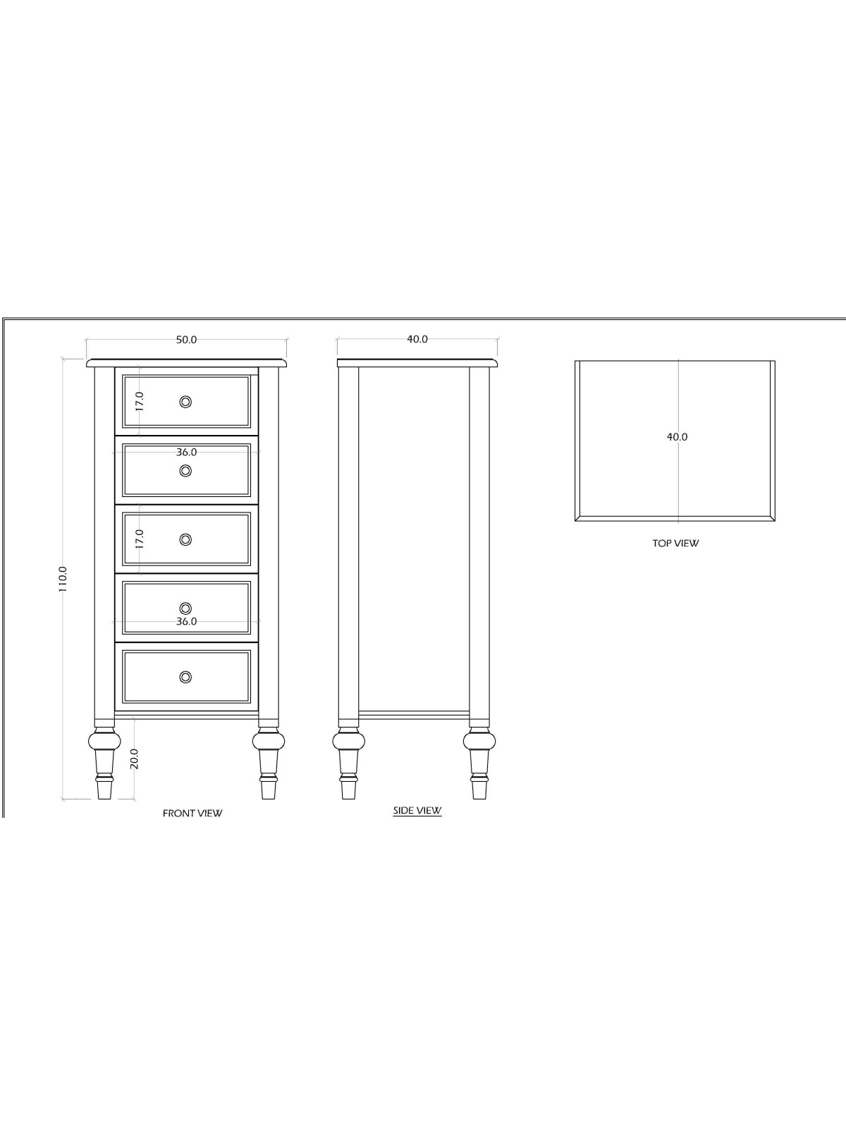 Chiffonnier Amadeus patiné vieilli 5T