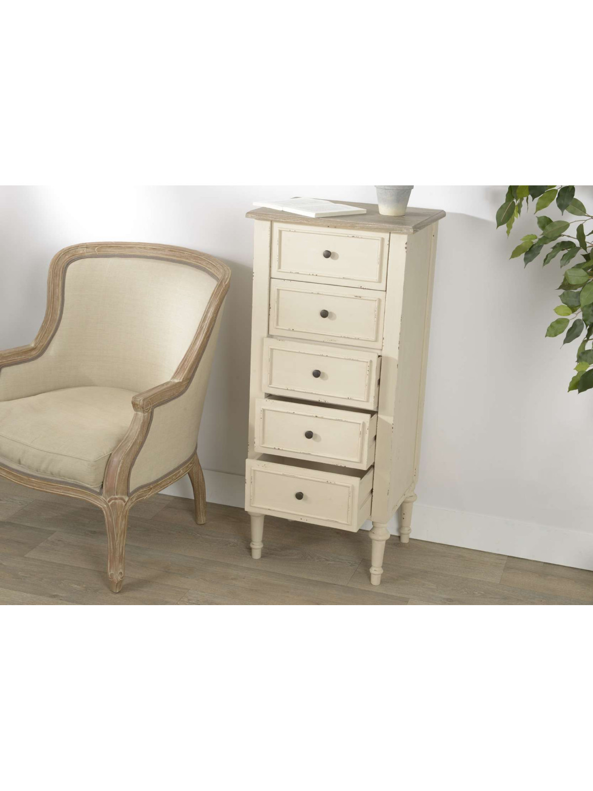 Chiffonnier Amadeus patiné vieilli 5T