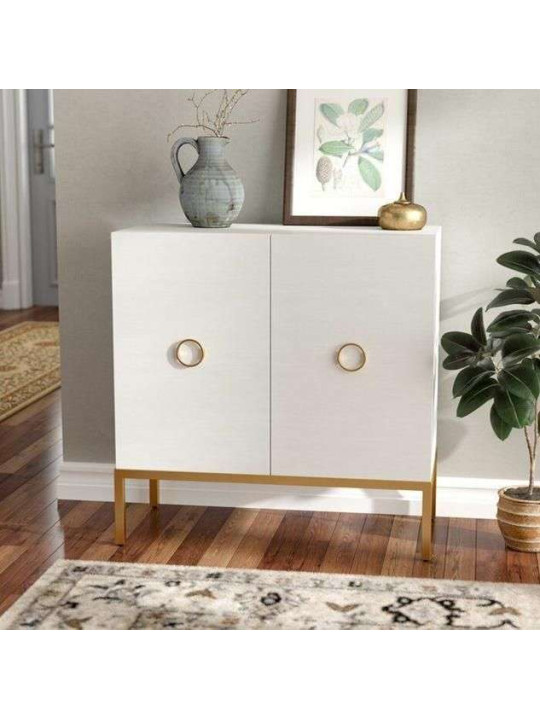Buffet Abril en bois de manguier blanc