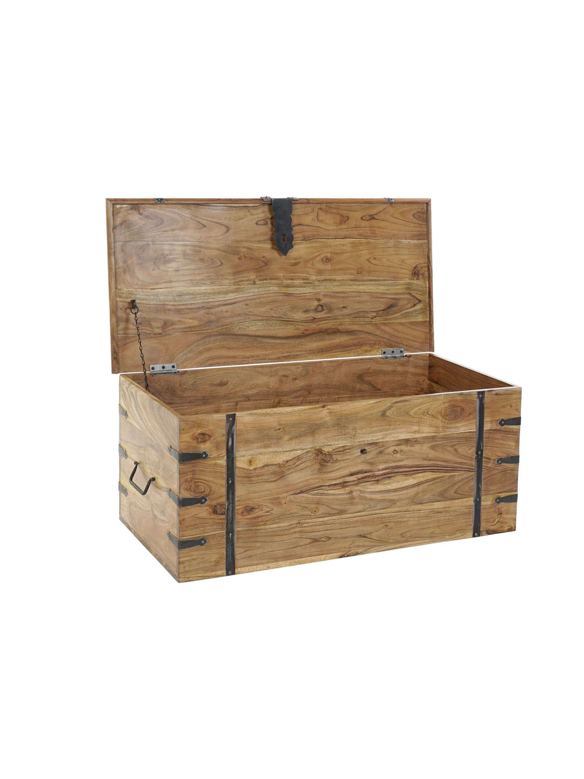 Coffre en bois d'acacia