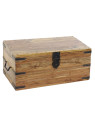 Coffre en bois d'acacia
