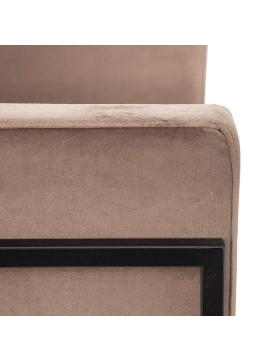 Fauteuil Martina velours taupe Fauteuil Martina velours taupe