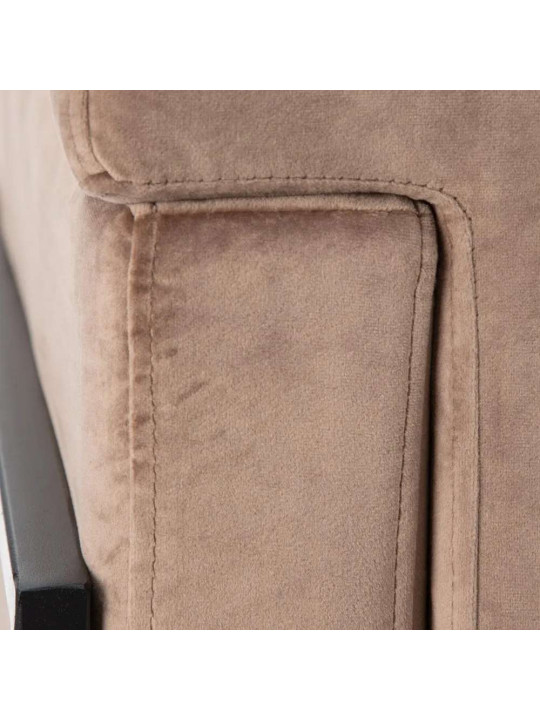 Fauteuil Martina velours taupe Fauteuil Martina velours taupe