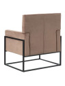 Fauteuil Martina velours taupe Fauteuil Martina velours taupe