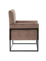 Fauteuil Martina velours taupe Fauteuil Martina velours taupe