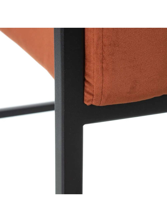 Fauteuil Martina velours orange Fauteuil Martina velours orange