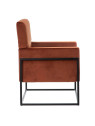 Fauteuil Martina velours orange