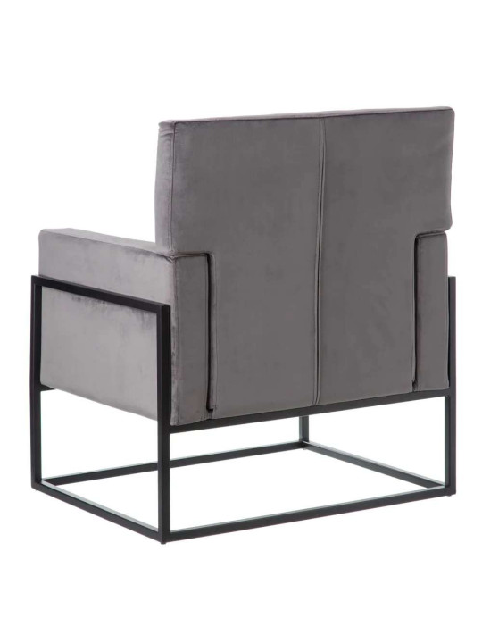 Fauteuil Martina velours gris Fauteuil Martina velours gris