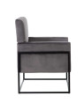 Fauteuil Martina velours gris Fauteuil Martina velours gris