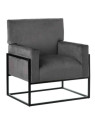 Fauteuil Martina velours gris Fauteuil Martina velours gris
